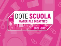 DOTE SCUOLA REGIONALE 2022/2023 – COMPONENTE MATERIALE DIDATTICO